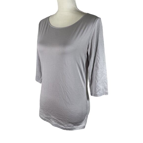 TSE 3/4 Sleeve Boat Neck Gray 100% Cotton Shirt Style WTE8QR3 Size Small - Picture 4 of 7